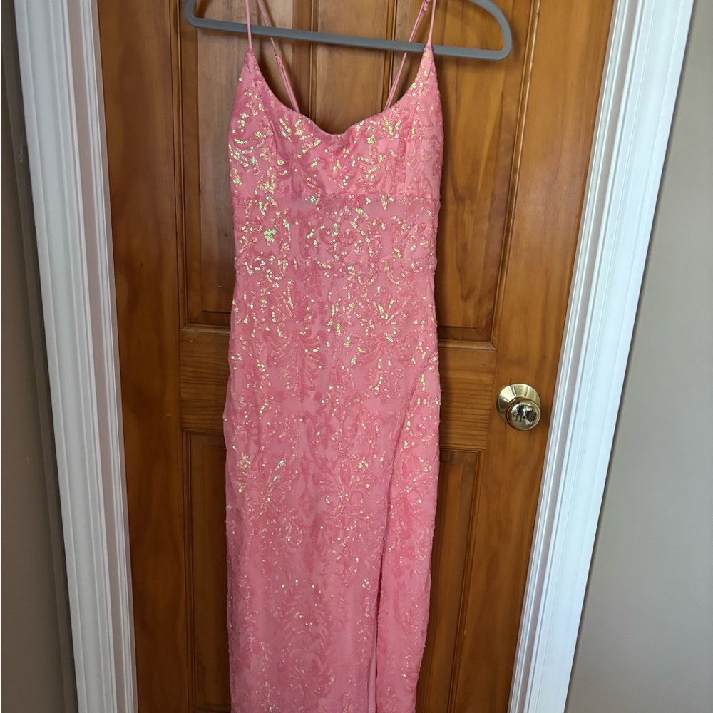 Windsor Pink Sequin Midi Dress